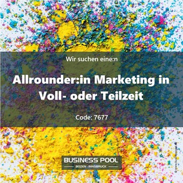 Allrounder:in Marketing in Voll- oder Teilzeit